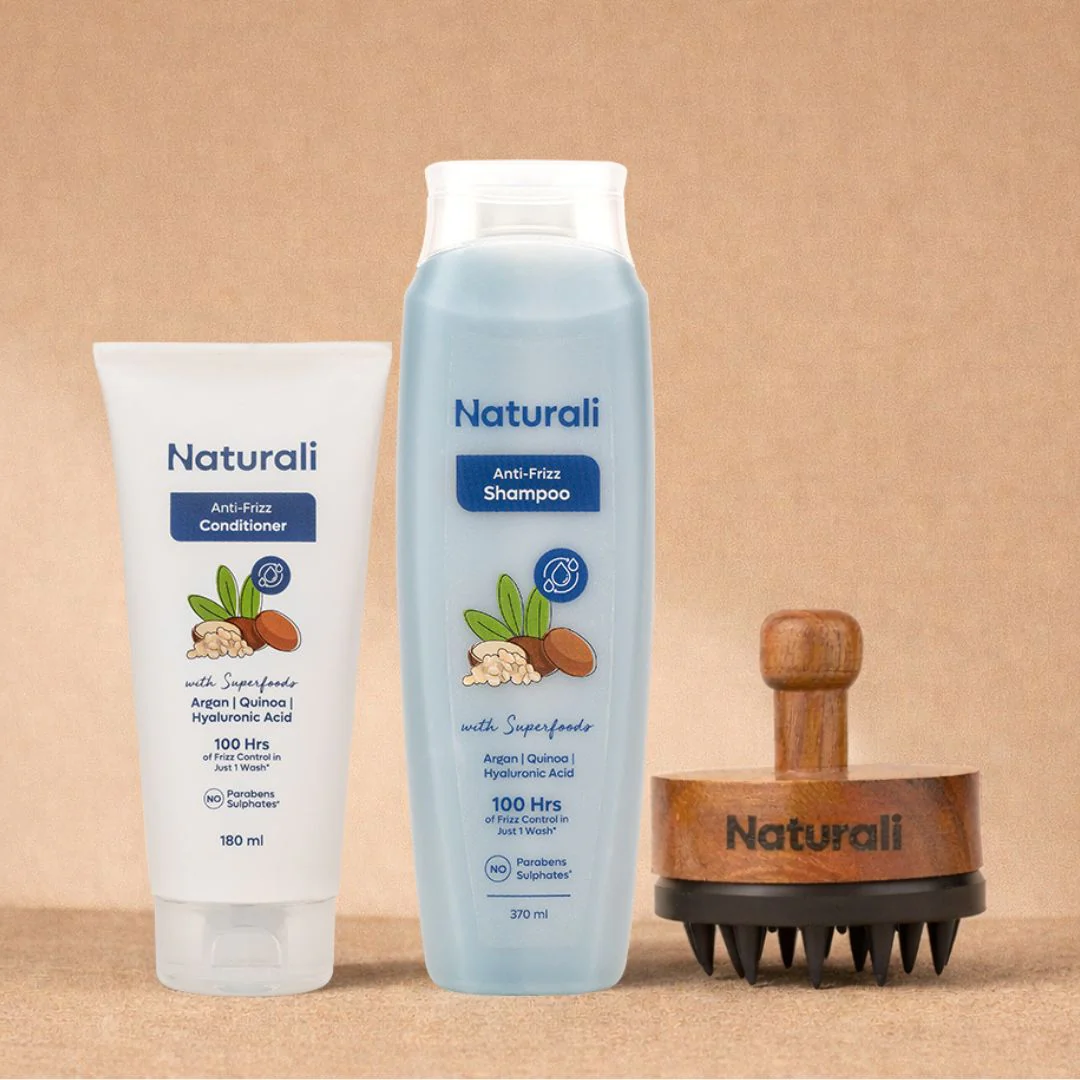 Anti frizz shampoo + Anti Frizz Conditioner + Scalp Massager - Image 11