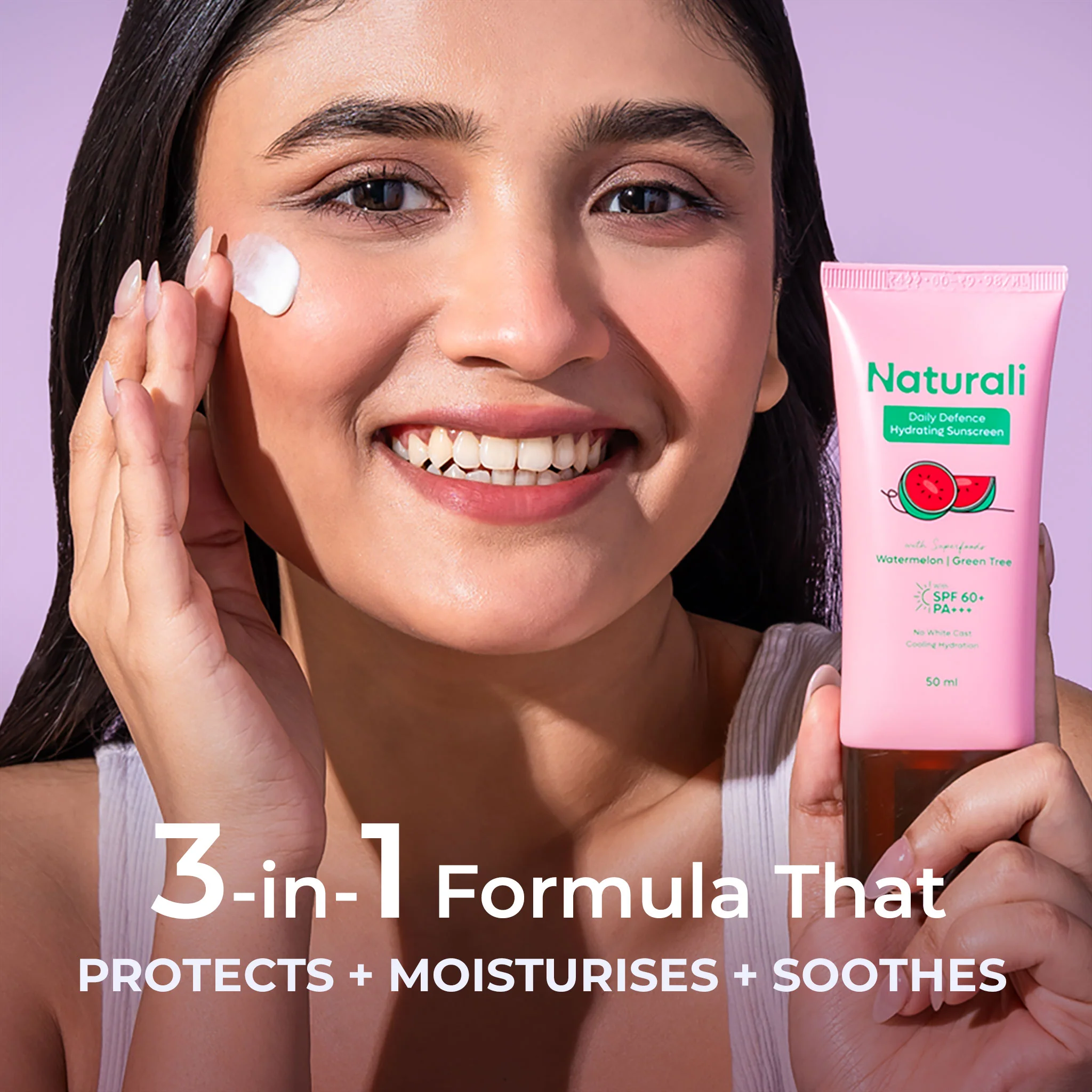 Naturali Daily Defence Cooling & Hydrating Sunscreen With Watermelon, Green Tea & Vitamin E - Image 5