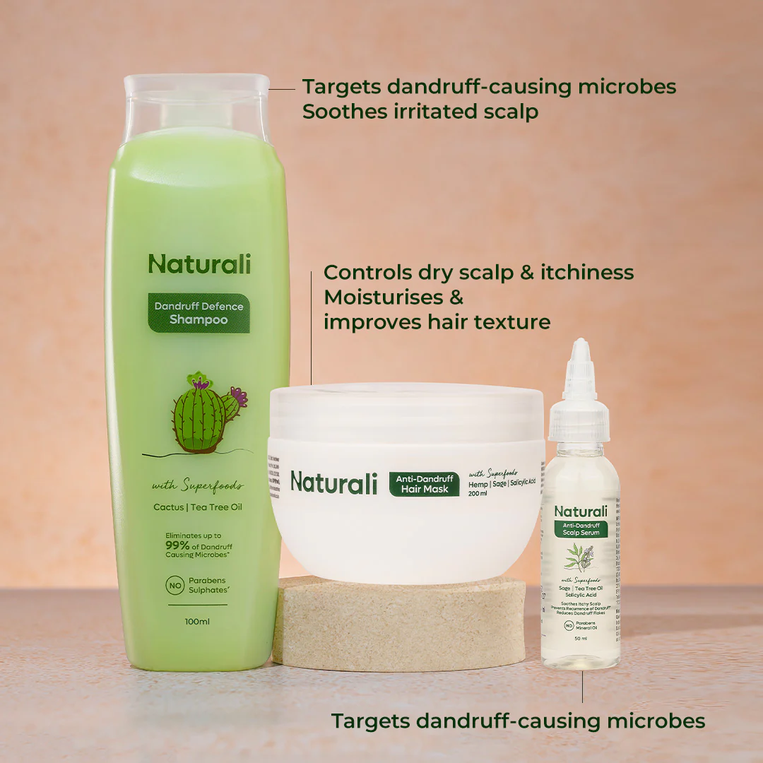 Dandruff Defence Shampoo + Anti-Dandruff Hair Mask + Scalp Serum + Wooden Comb - Image 6