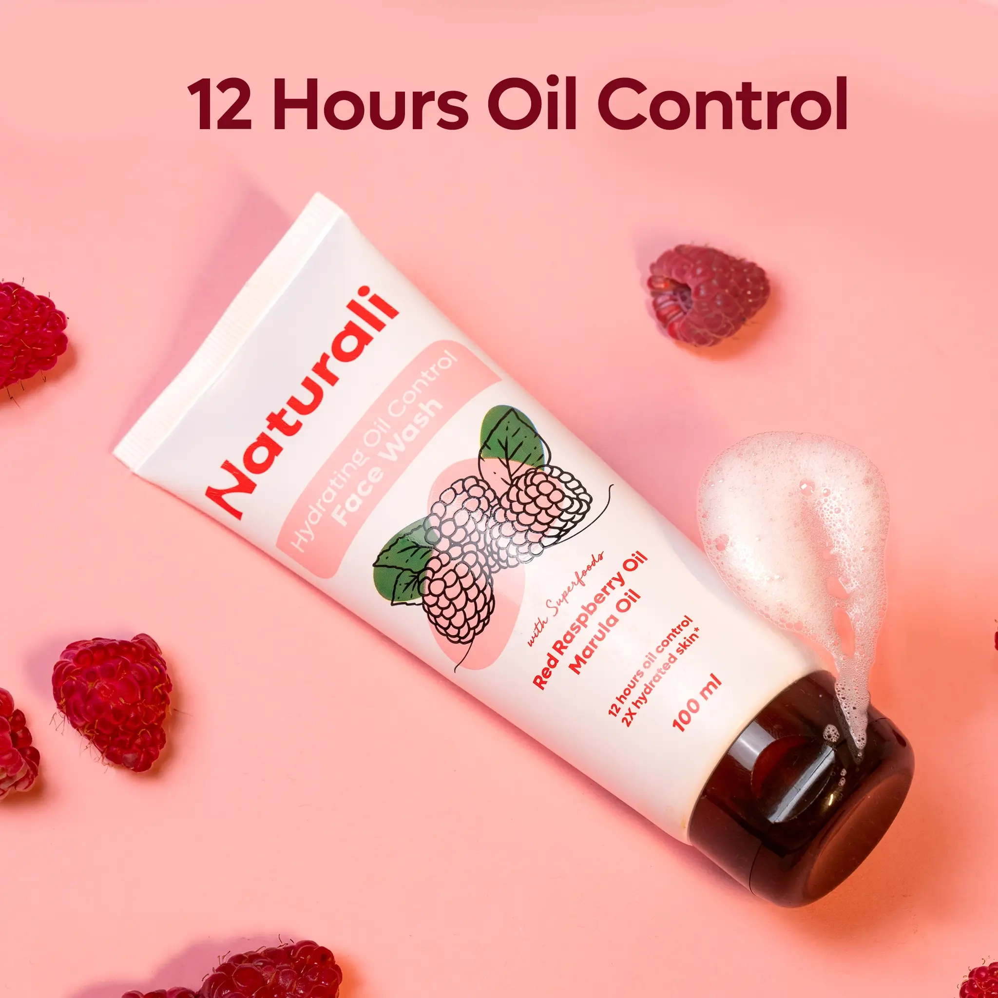 Naturali Hydrating Oil Control Facewash with Red Raspberry and Marula - Image 5