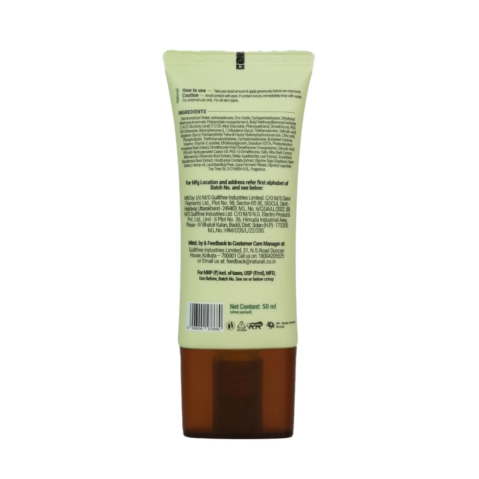 Naturali Acne Control Sunscreen With Tea Tree Oil, Hemp Oil & Salicylic Acid - Image 8