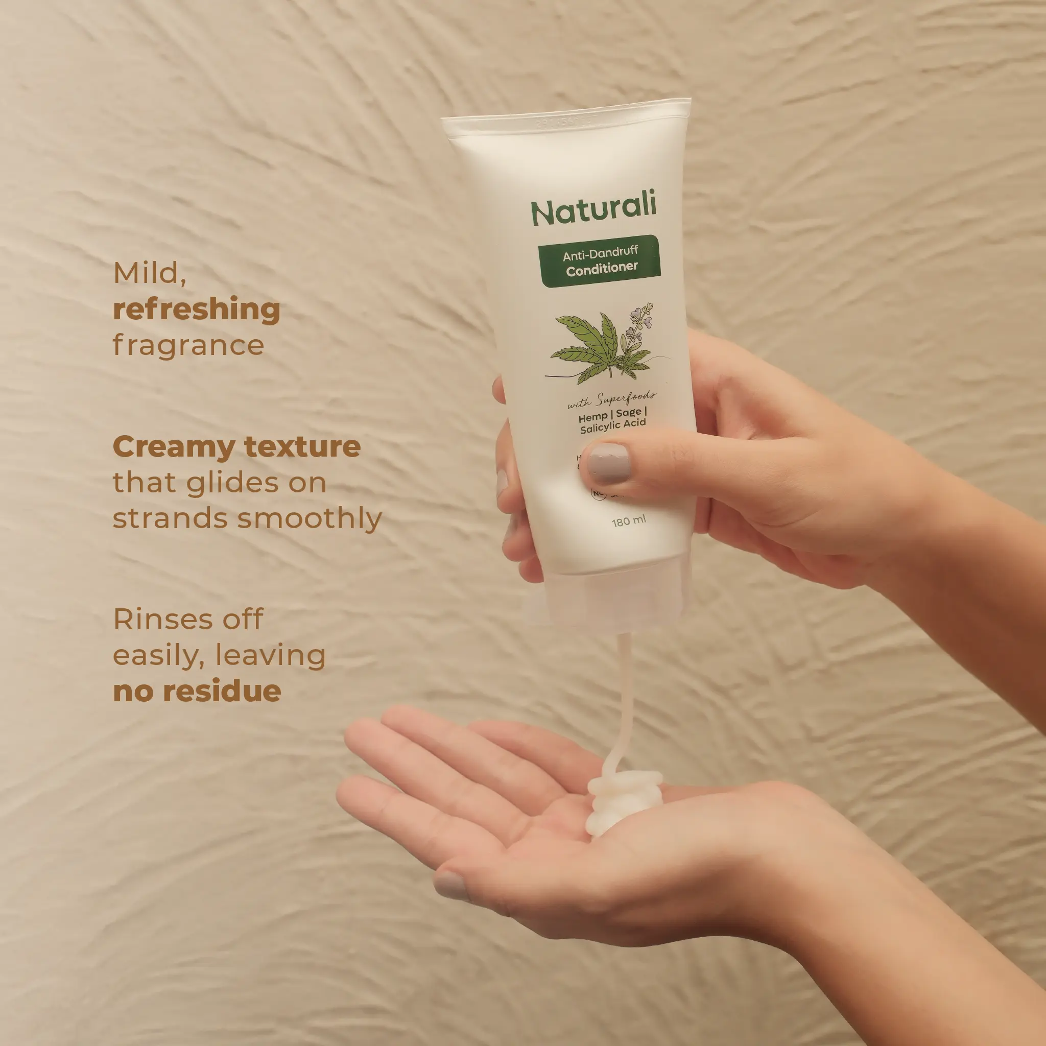 Naturali Anti-Dandruff Conditioner with Hemp, Sage & Salicylic Acid - Image 3