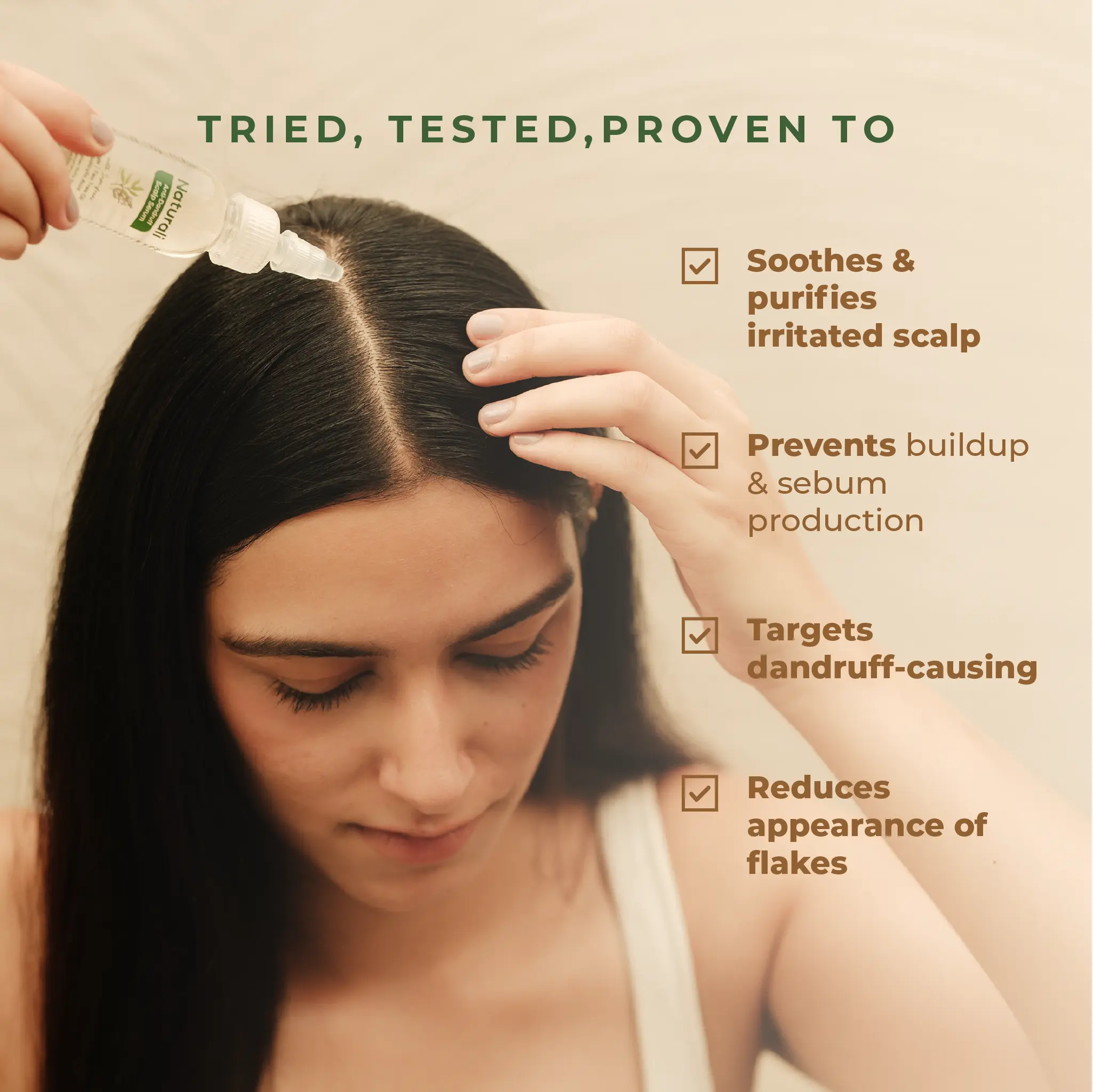 Naturali Anti-Dandruff Scalp Serum With Sage, Tea Tree Oil & Salicylic Acid - Image 3