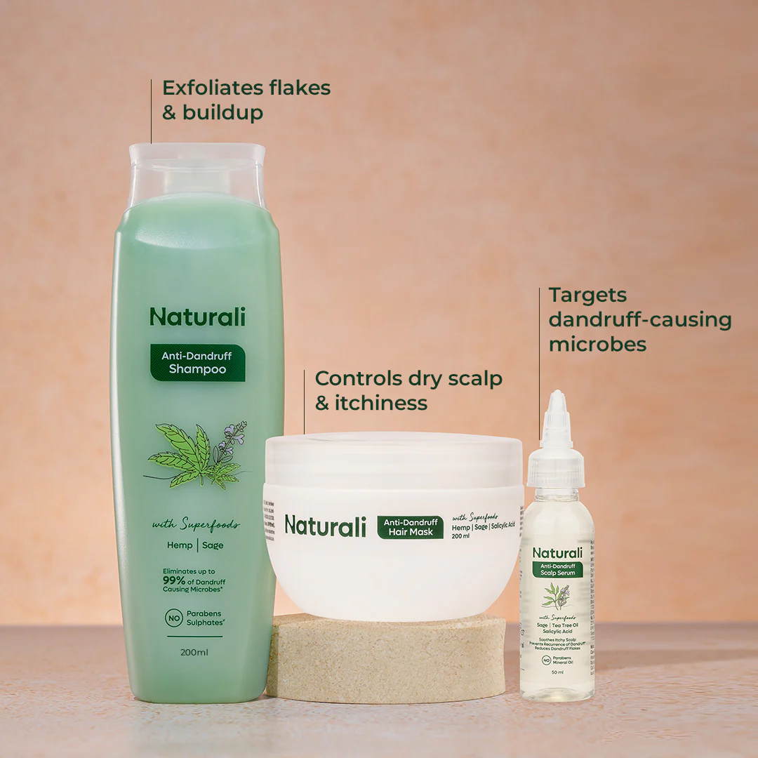 Naturali Anti-Dandruff Shampoo + Hair Mask + Scalp Serum + Wooden Comb - Image 8