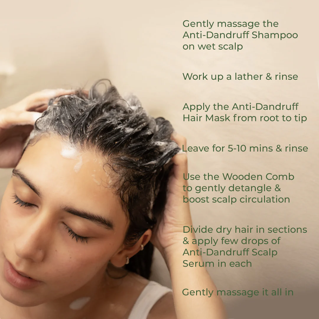 Naturali Anti-Dandruff Shampoo + Hair Mask + Wooden Comb - Image 3