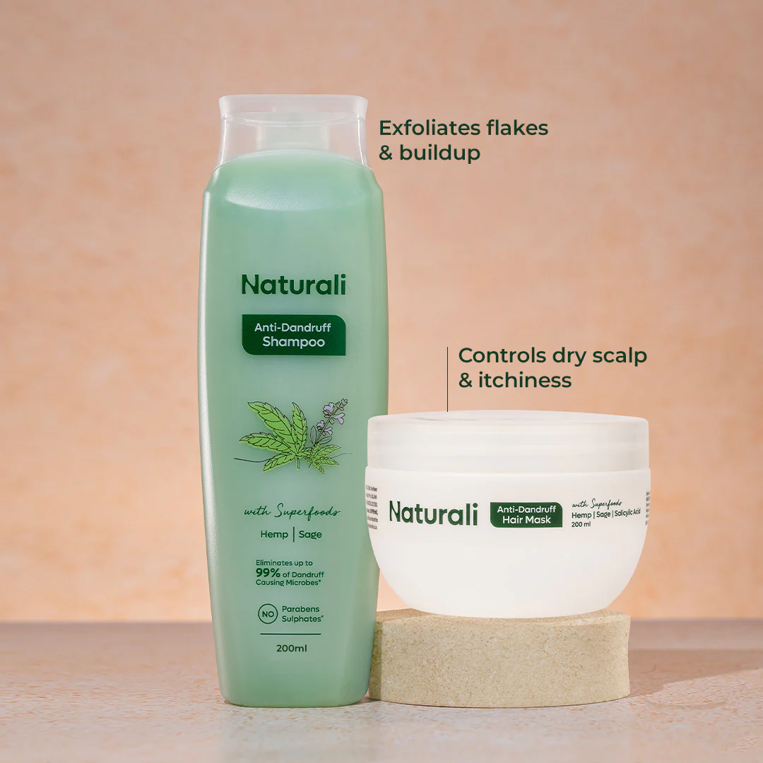 Naturali Anti-Dandruff Shampoo + Hair Mask + Wooden Comb - Image 7