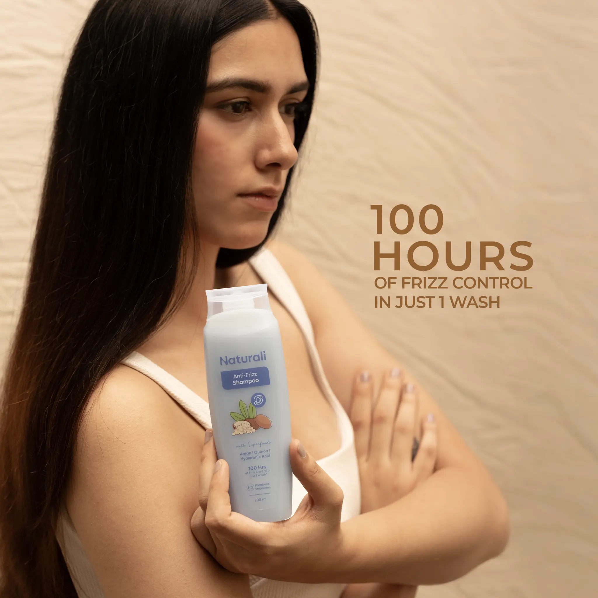 Naturali Anti-Frizz Shampoo with Argan Oil, Quinoa & Hyaluronic Acid - Image 7