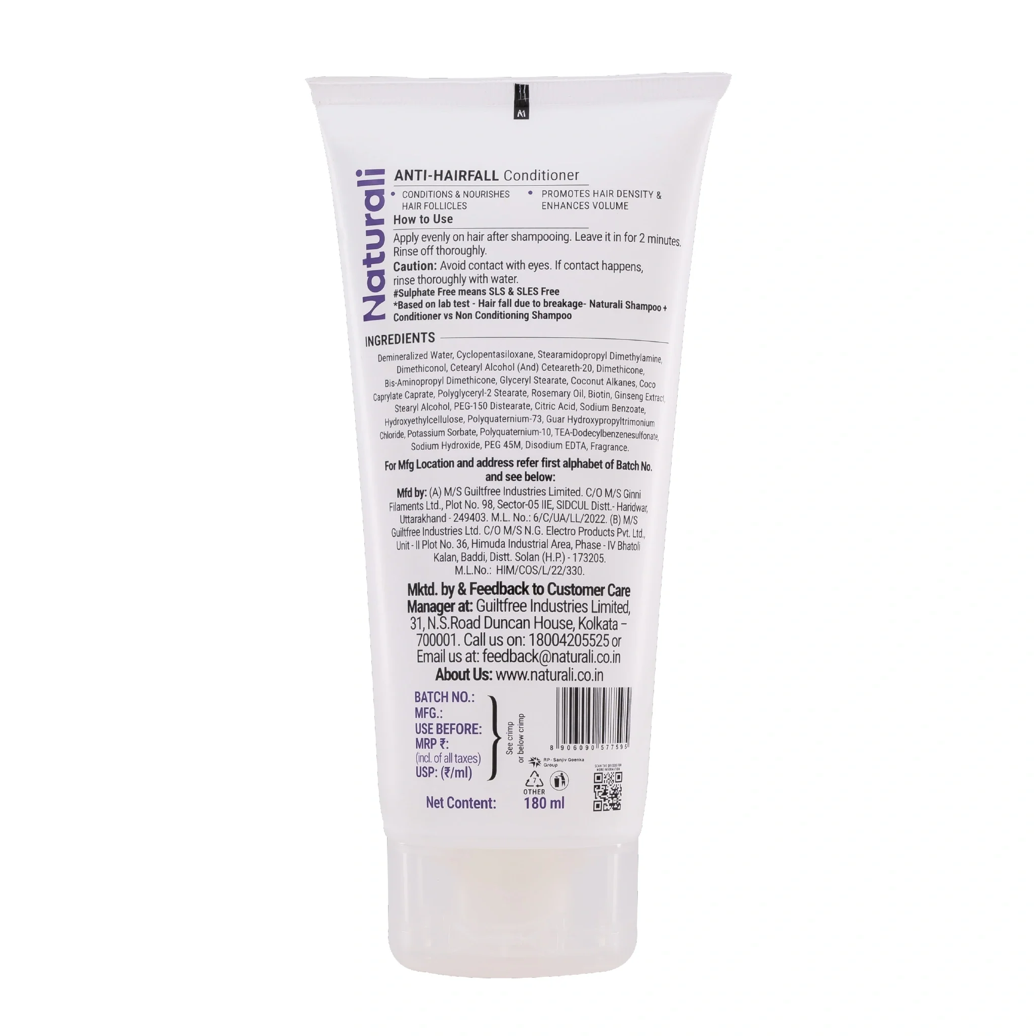 Naturali Anti-Hairfall Conditioner with Rosemary, Korean Ginseng & Biotin - Image 10