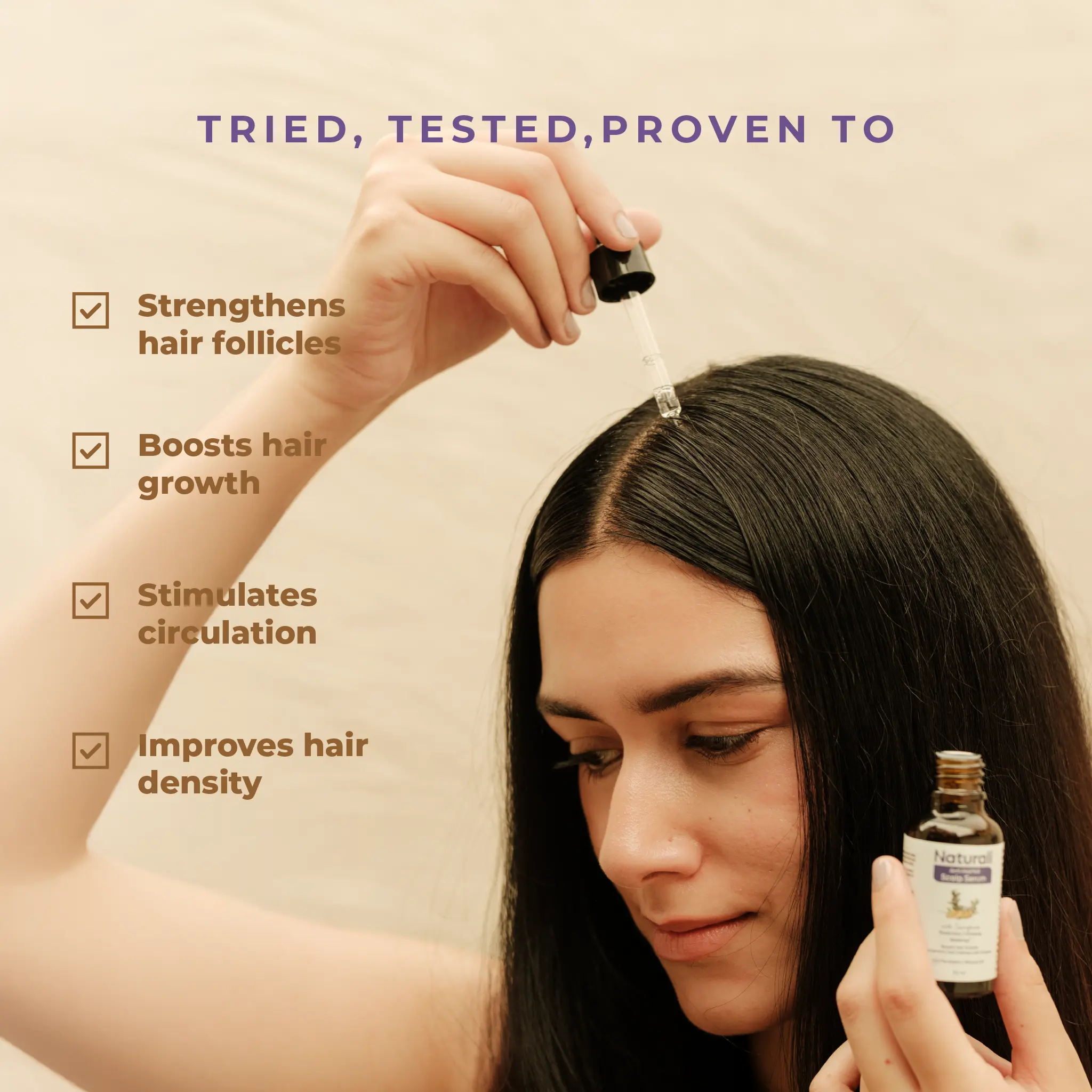 Naturali Anti-Hairfall Scalp Serum With Rosemary,Korean Ginseng & Redensyl - Image 4