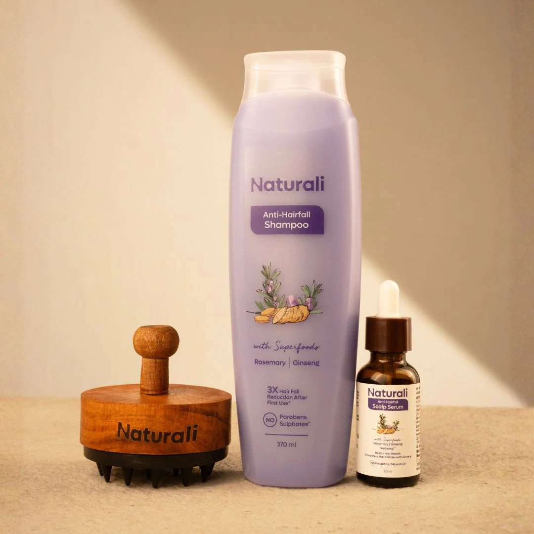Naturali Anti - Hairfall Shampoo + Anti - Hairfall Scalp Serum + Scalp Massager - Image 9