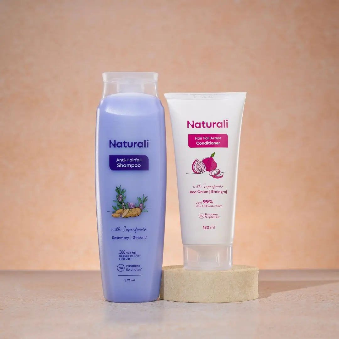 Naturali Anti-Hairfall Shampoo + Hairfall Arrest Conditioner + Wooden Neem Comb - Image 6