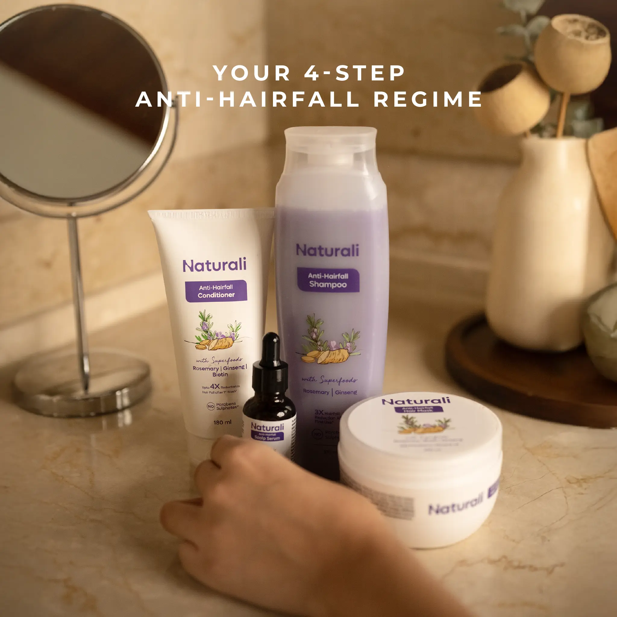 Naturali Anti-Hairfall Shampoo with Rosemary, Korean Ginseng & Biotin - Image 7