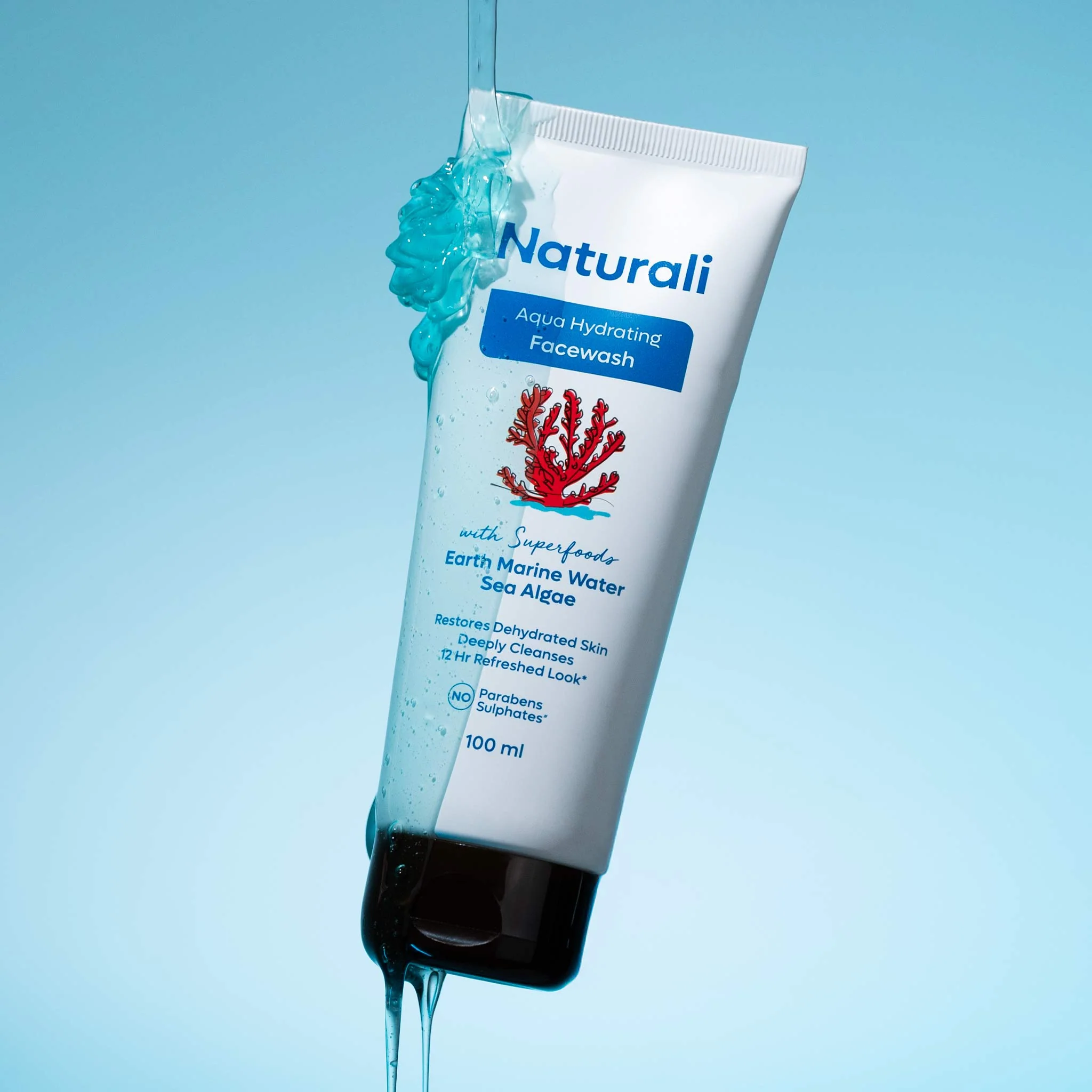 Naturali Aqua Hydrating Face Wash With Earth Marine Water, Sea Algae & Shea Butter - Image 8