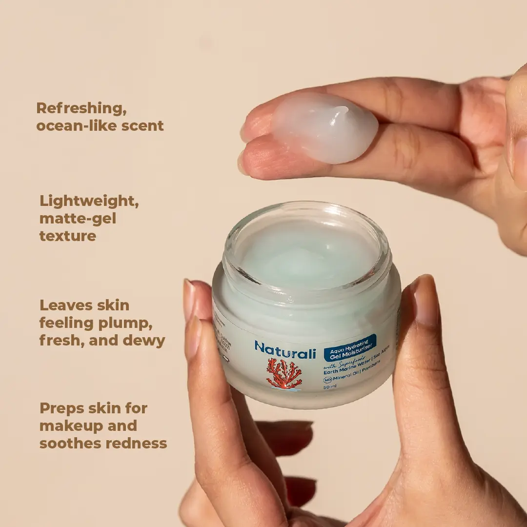 Naturali Aqua Hydrating Gel Moisturiser With Earth Marine Water & Sea Algae - Image 3