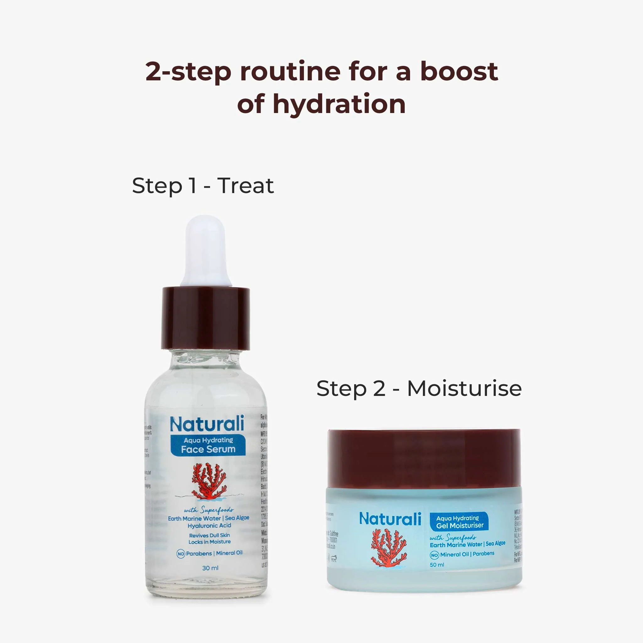 Naturali Aqua Hydration Combo - Aqua Hydrating Serum + Aqua Hydrating Gel Moisturiser - Image 3