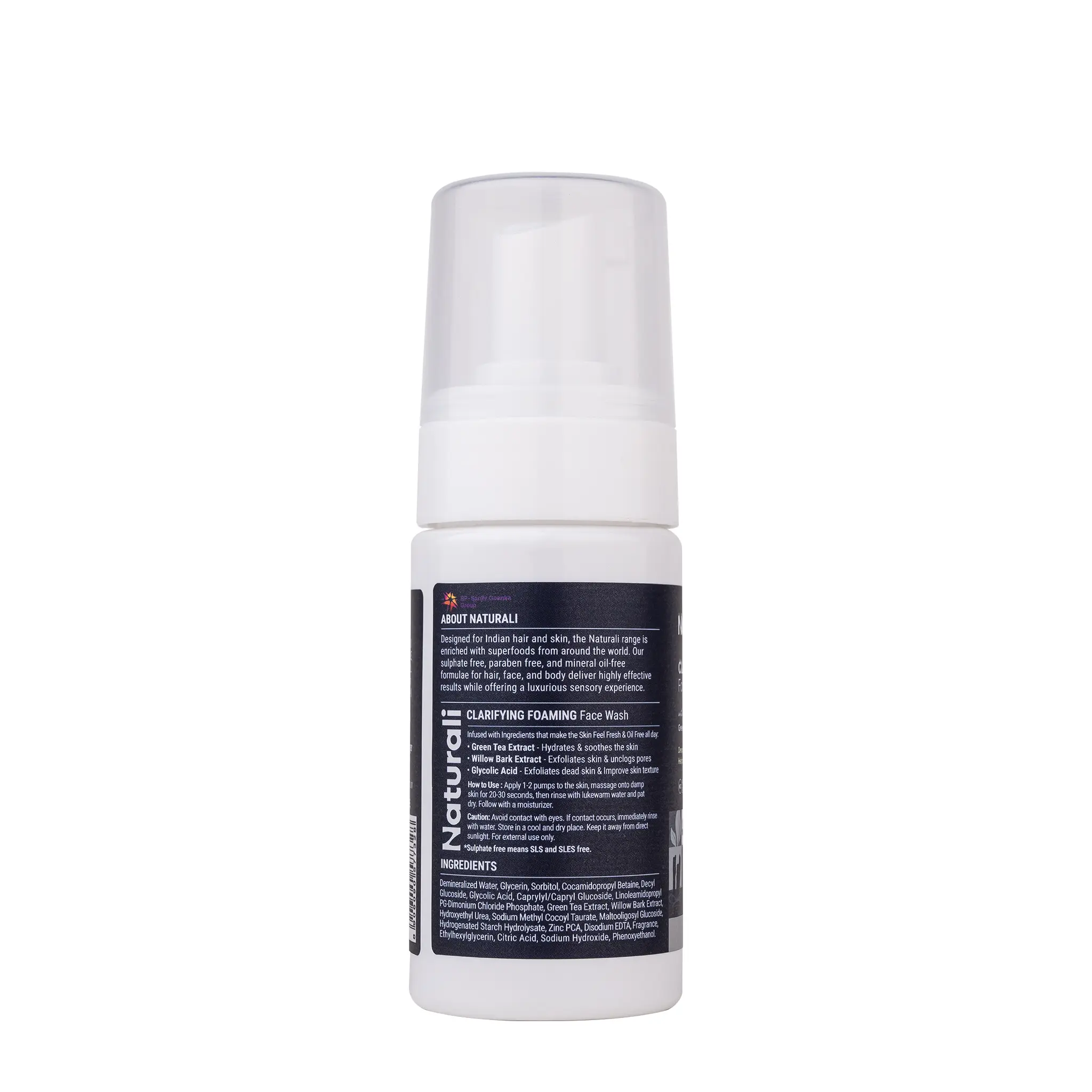 Naturali Clarifying Foaming Face Wash For Men With Green Tea, Willow Bark & Glycolic Acid - Image 8