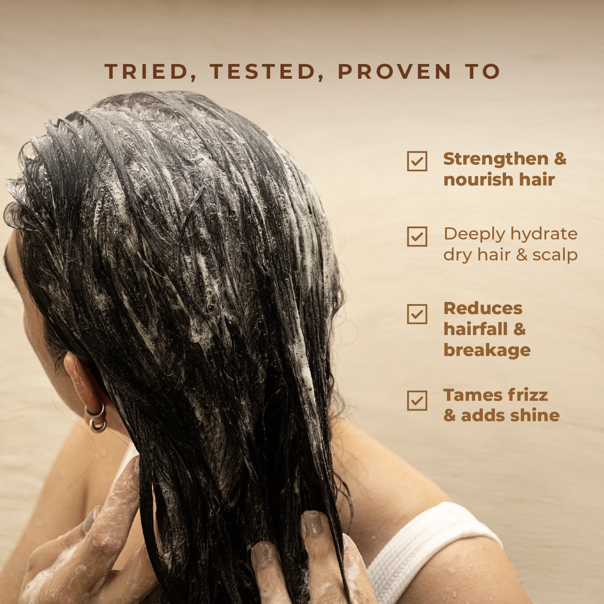Naturali Daily Strength & Nourish Shampoo with Rice Water For Frizz Control & Shine - Image 5