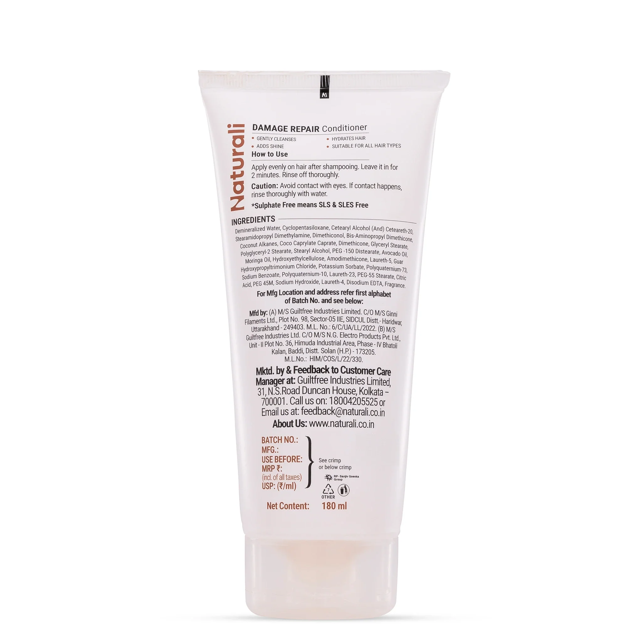 Naturali Damage Repair Conditioner for Split Ends & Breakage with Avocado & Moringa Oil - Image 9