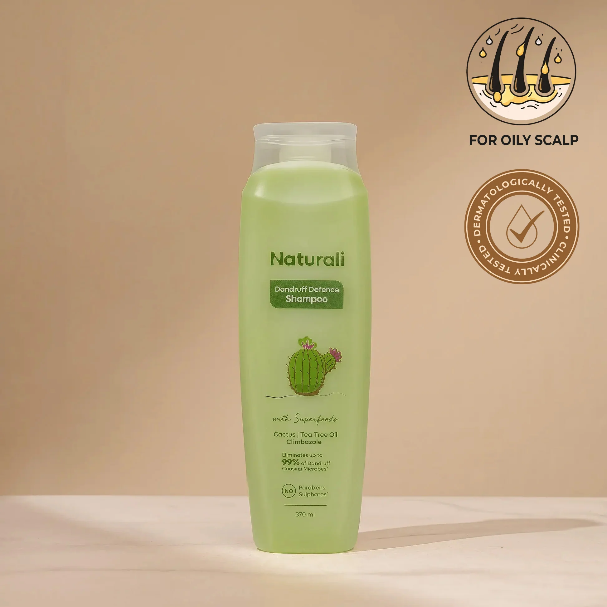 Naturali Dandruff Defence Shampoo with Cactus and Tea Tree Oil - Image 10