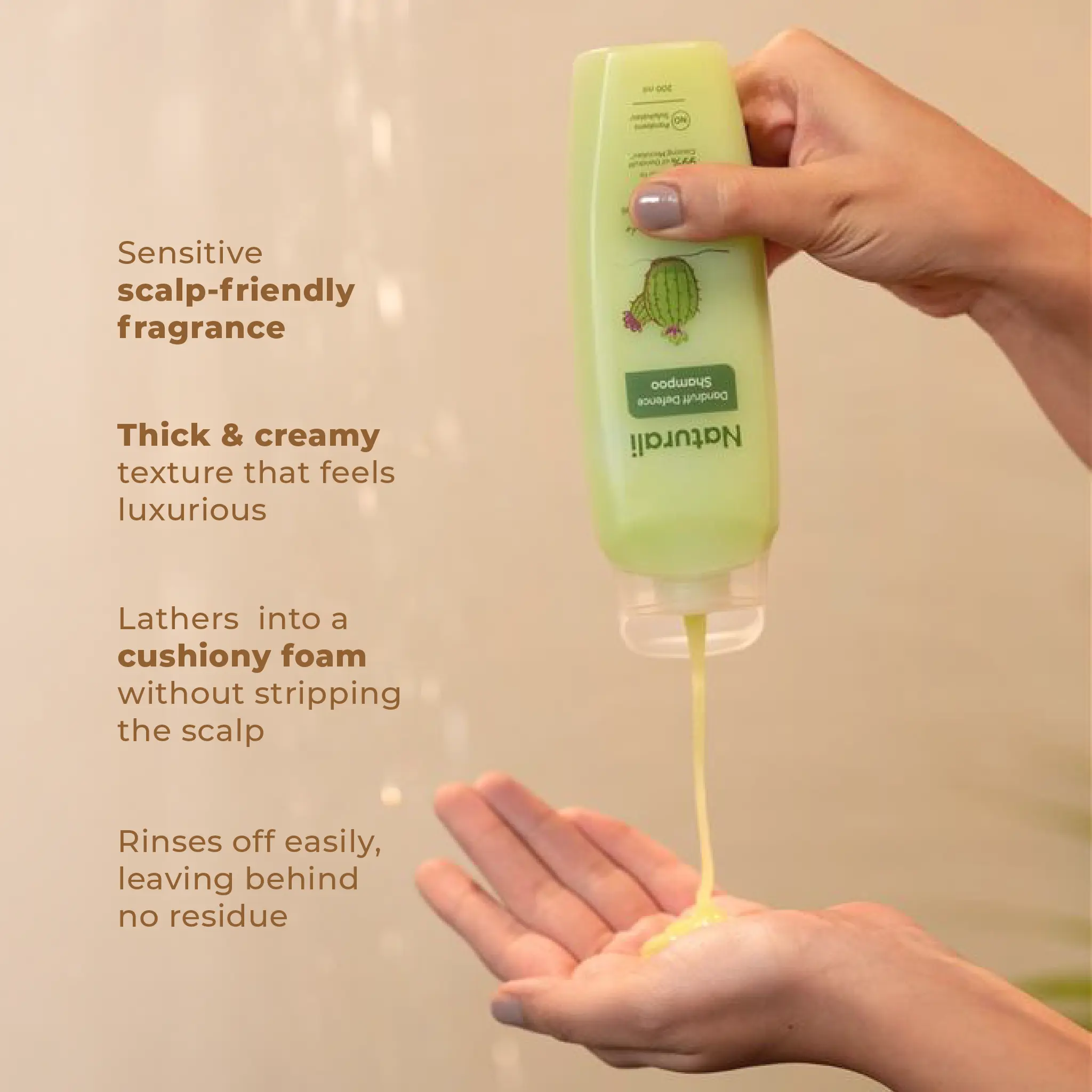 Naturali Dandruff Defence Shampoo with Cactus and Tea Tree Oil - Image 3
