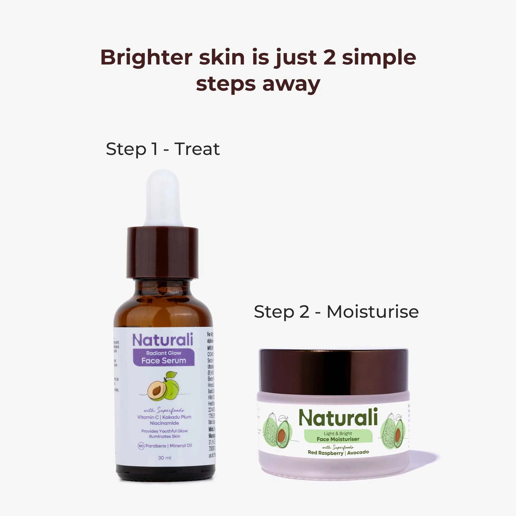 Naturali Everyday Glow Combo - Radiant Glow Serum + Light & Bright Moisturiser - Image 4