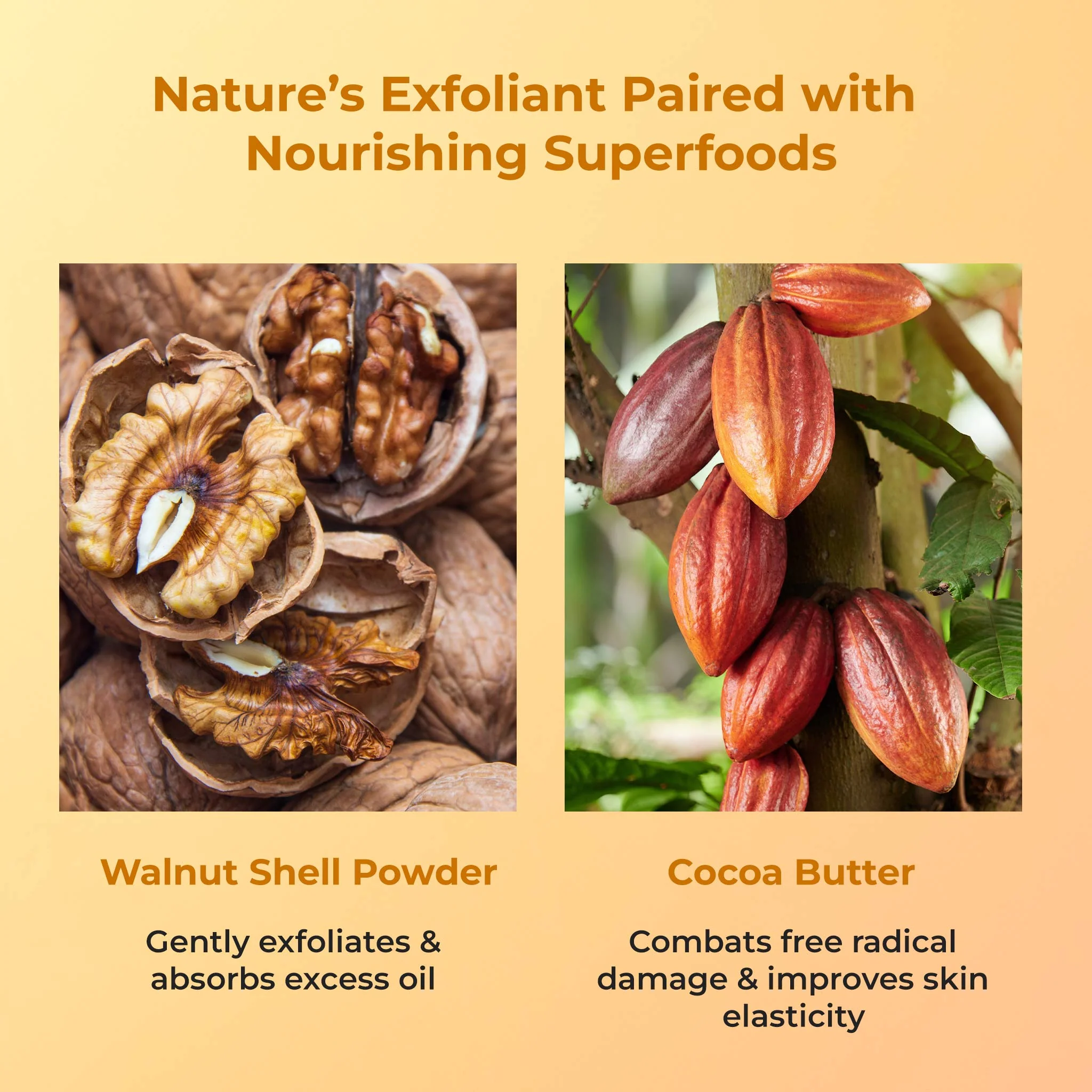 Naturali Exfoliating Face Scrub With Walnut, Cocoa Butter & Shea Butter - Image 3
