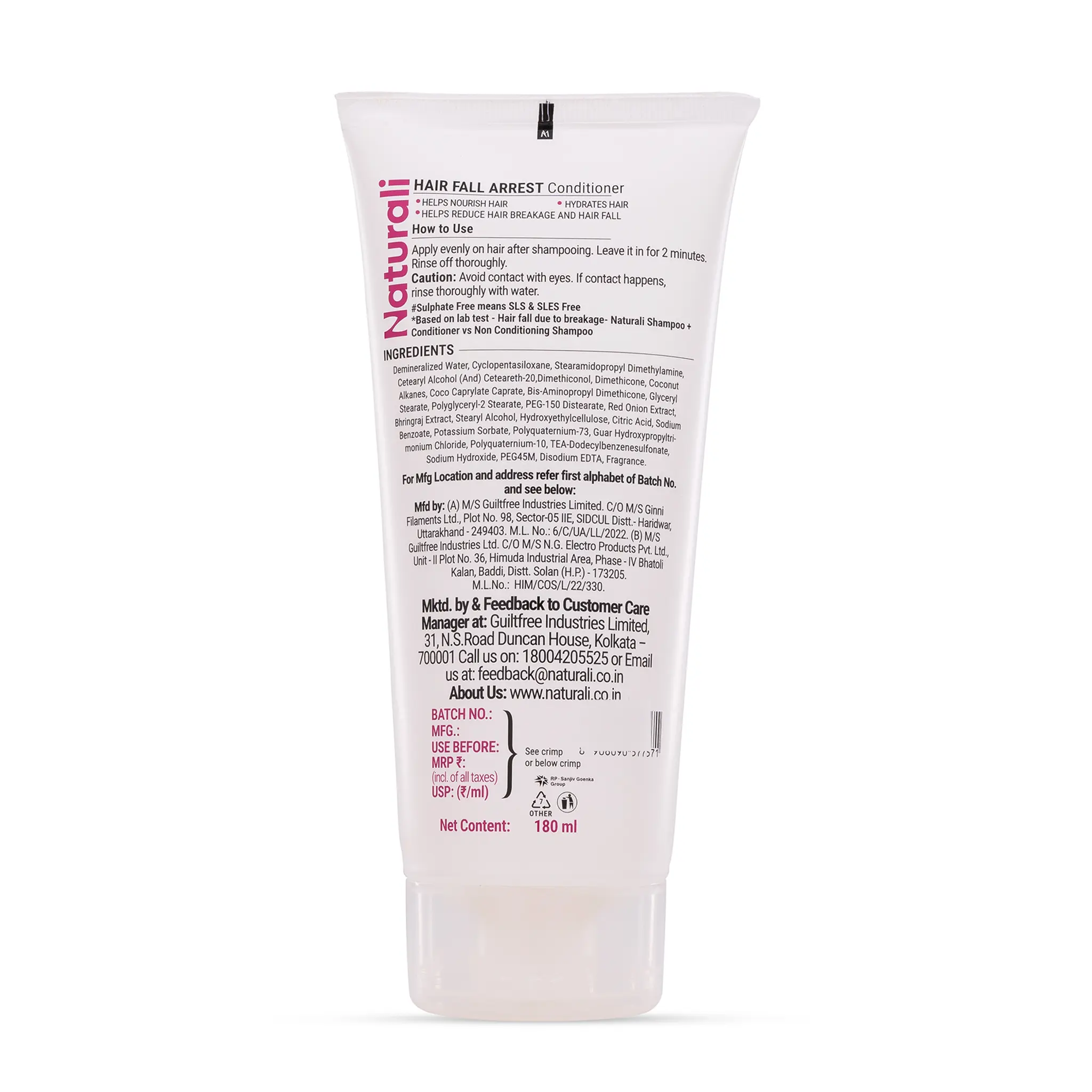 Naturali Hair Fall Arrest Conditioner with Red Onion, Coconut and Bhringraj - Image 10