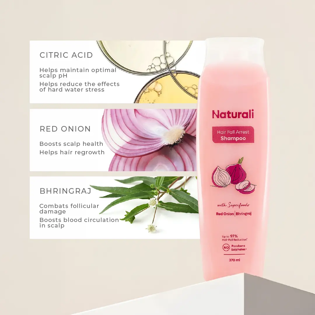 Naturali Hair Fall Arrest Shampoo with Onion and Bhringraj - Image 4