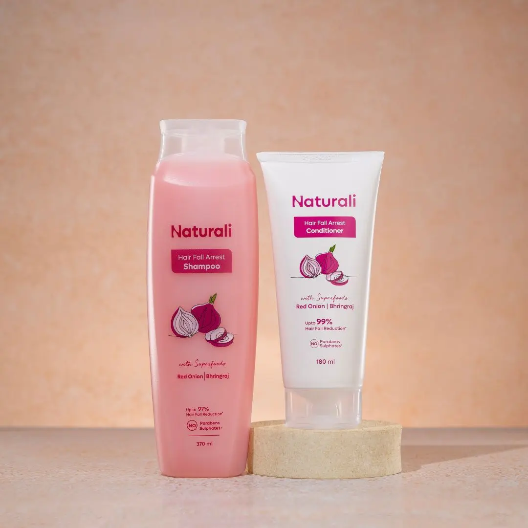 Naturali Hairfall Arrest Shampoo + Hairfall Arrest Conditioner + Organic Wooden Neem Comb - Image 5