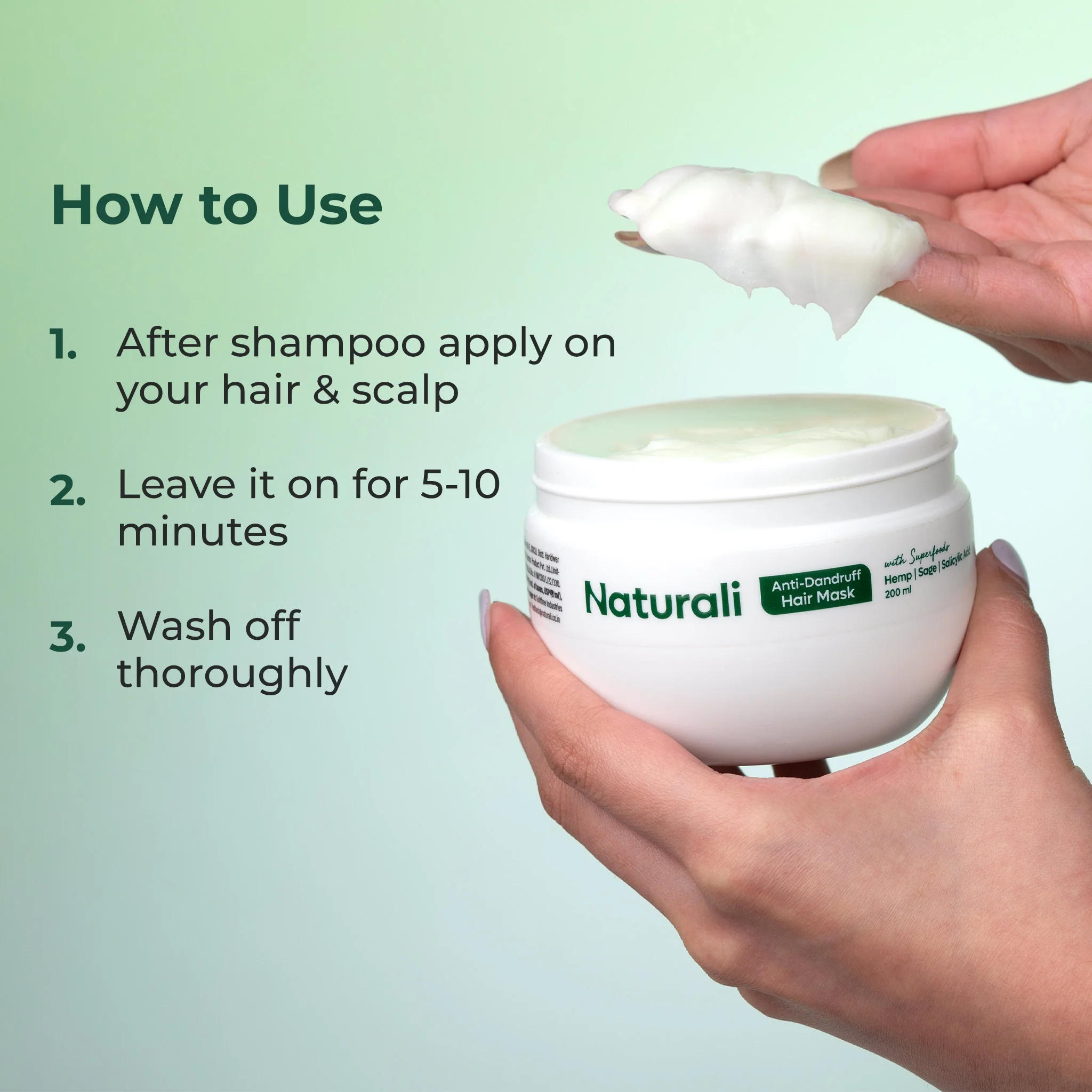 Naturali Hemp Nourishment Combo - Anti-Dandruff Shampoo + Anti-Dandruff Hair Mask - Image 4