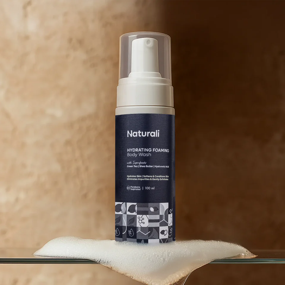 Naturali Hydrating Foaming Body Wash For Men With Green Tea, Shea Butter & Hyaluronic Acid - Image 10