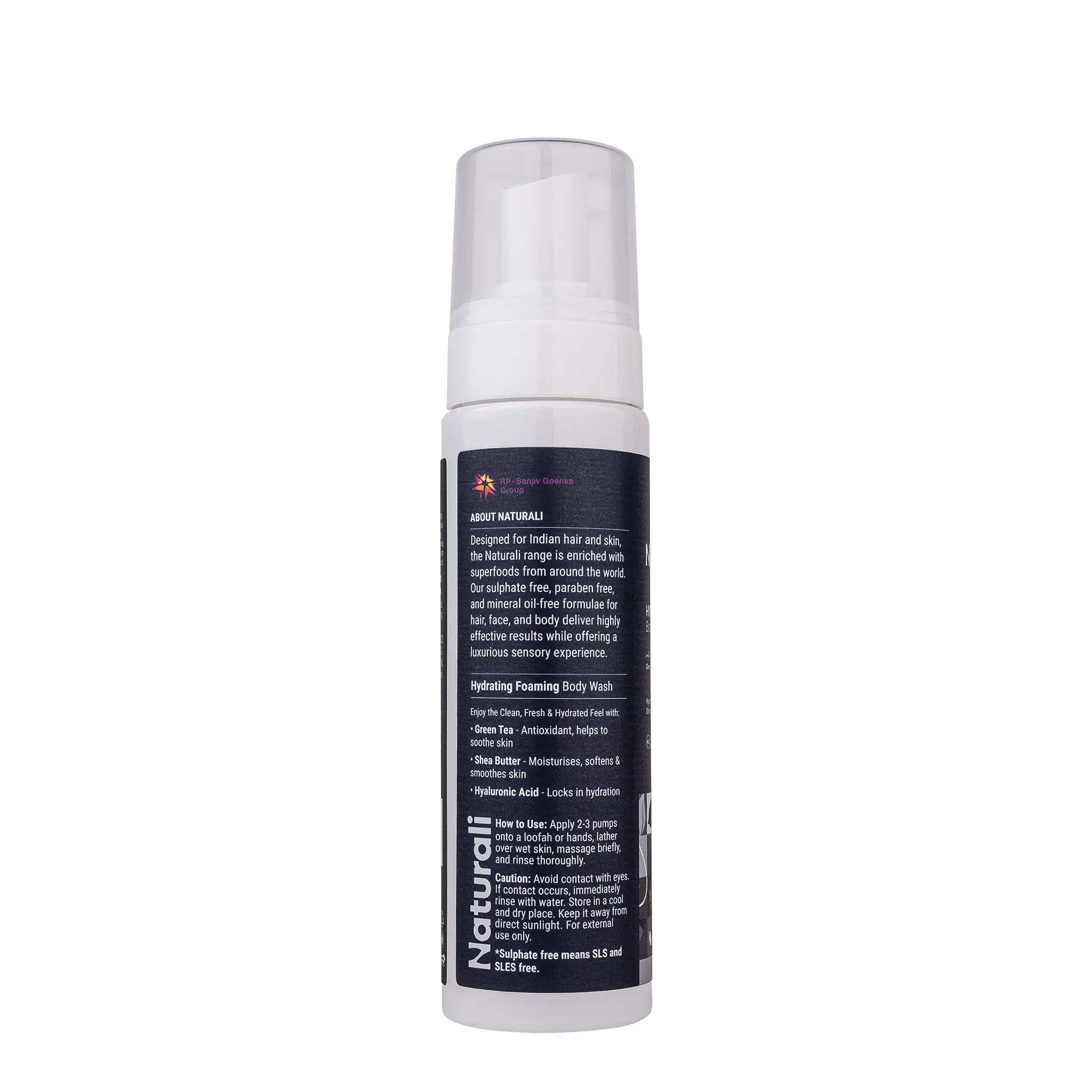 Naturali Hydrating Foaming Body Wash For Men With Green Tea, Shea Butter & Hyaluronic Acid - Image 8