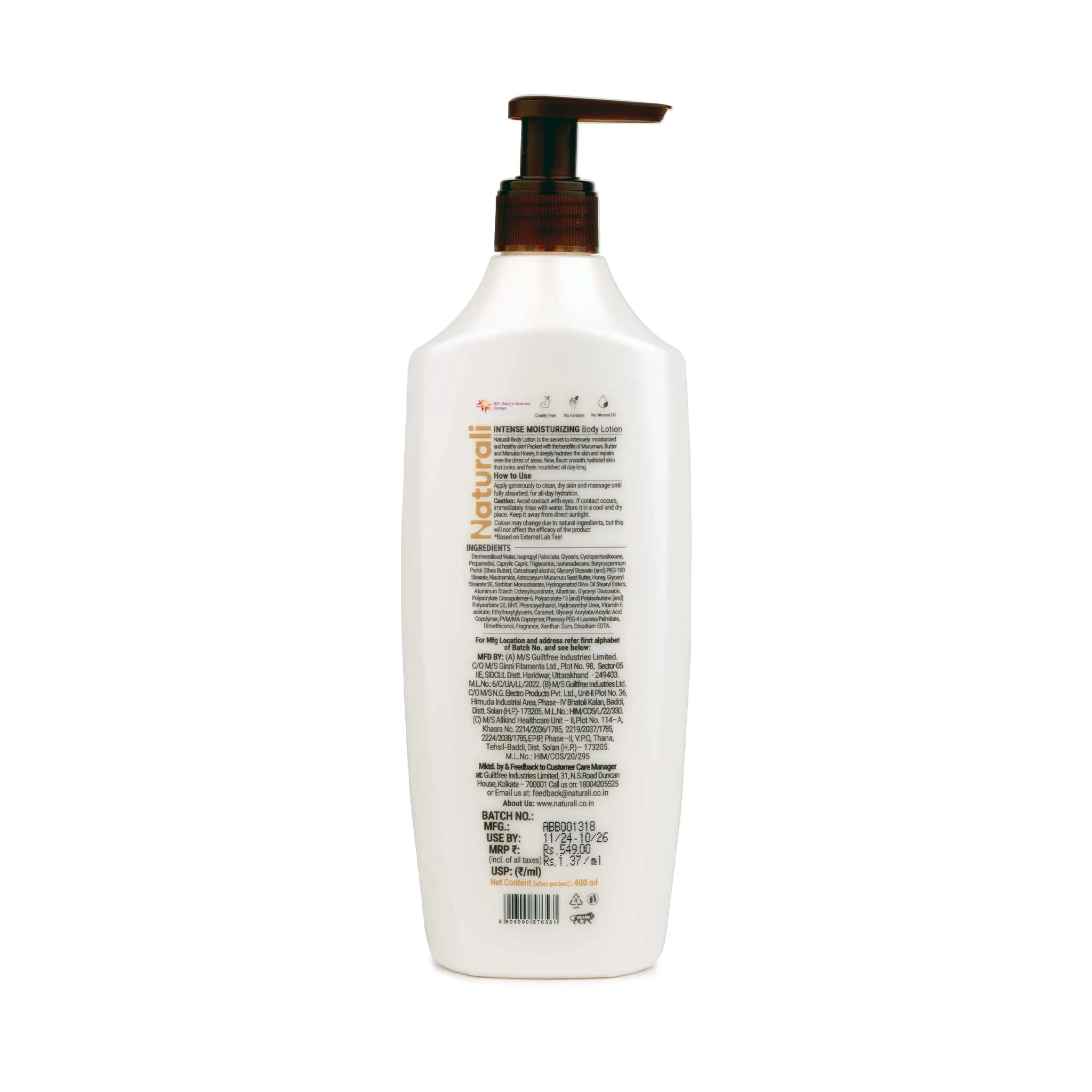 Naturali Intense Moisturizing Body Lotion With Murumuru Butter & Manuka Honey - Image 7