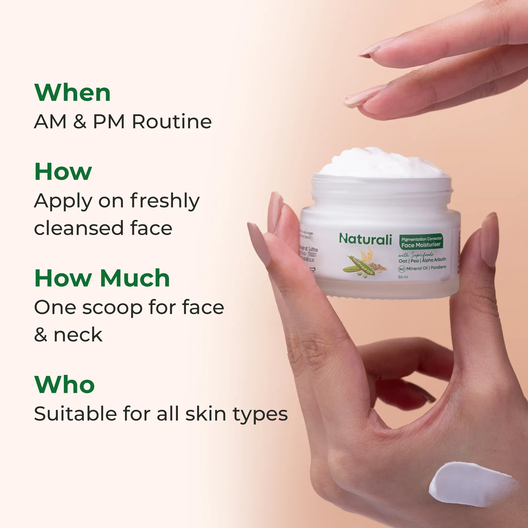 Naturali Pigmentation Corrector Moisturiser With Oat, Pea & Alpha Arbutin - Image 5
