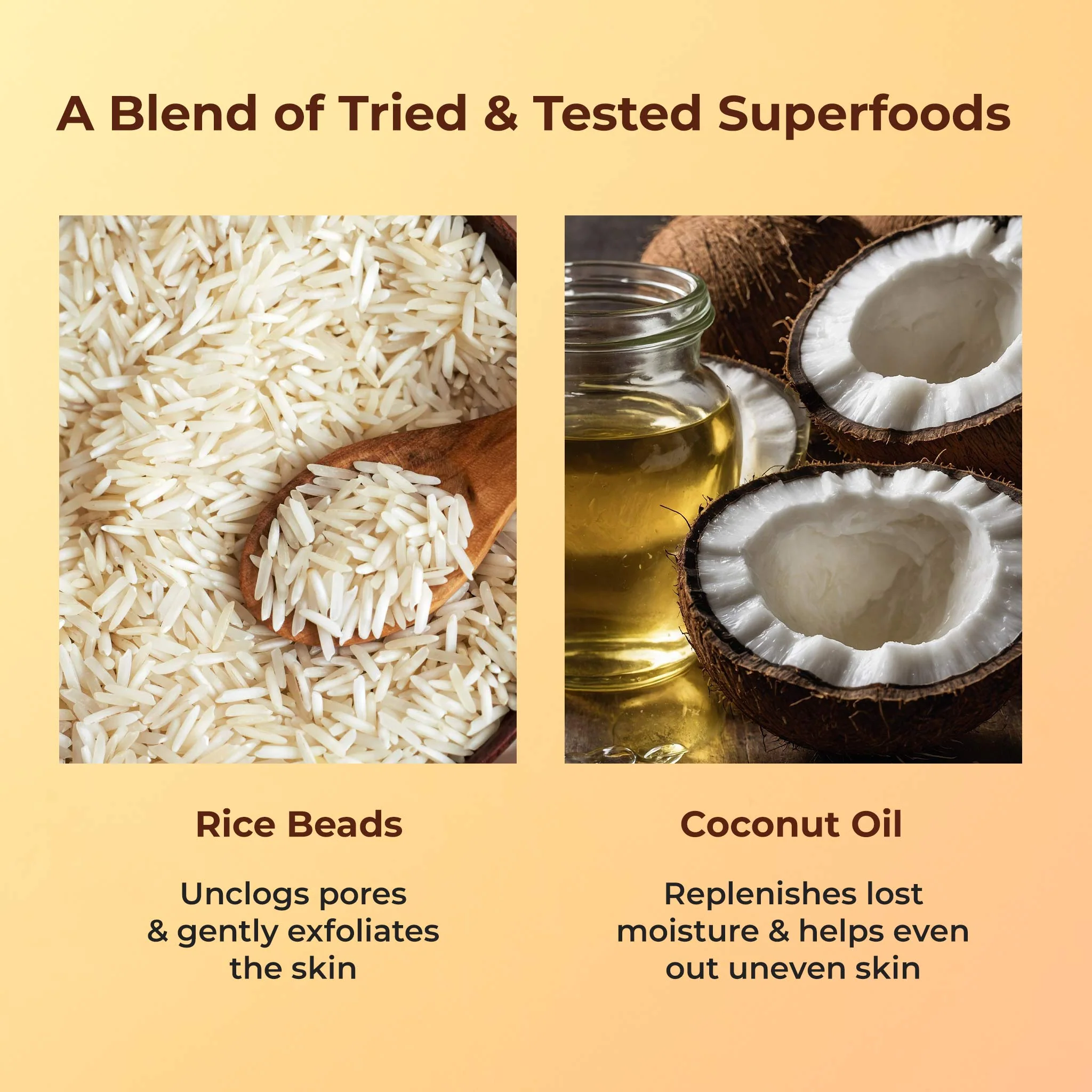 Naturali Radiant Glow Face Scrub With Rice Beads & Coconut - Image 3