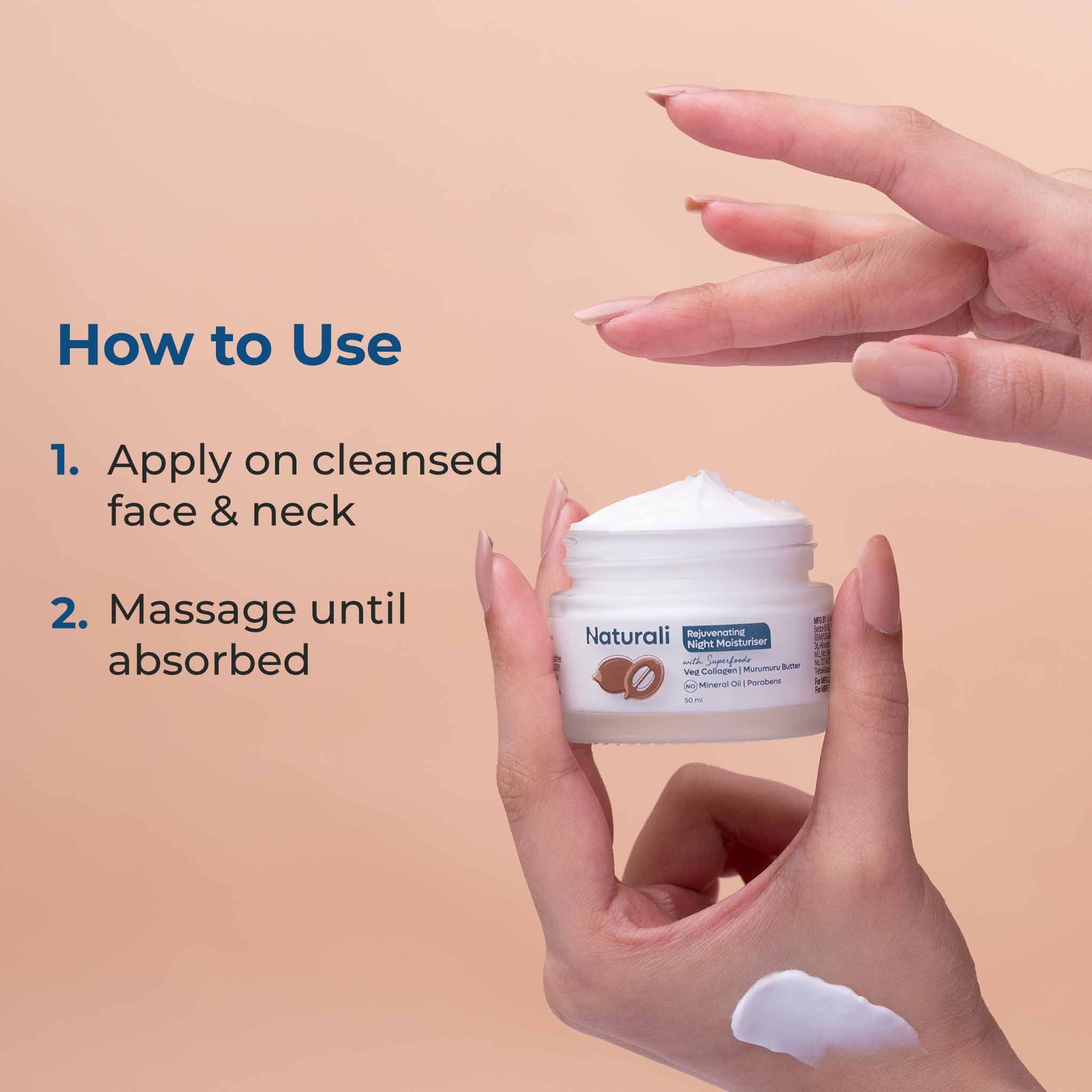 Naturali Rejuvenating Night Moisturiser With Veg Collagen & Murumuru Butter - Image 6