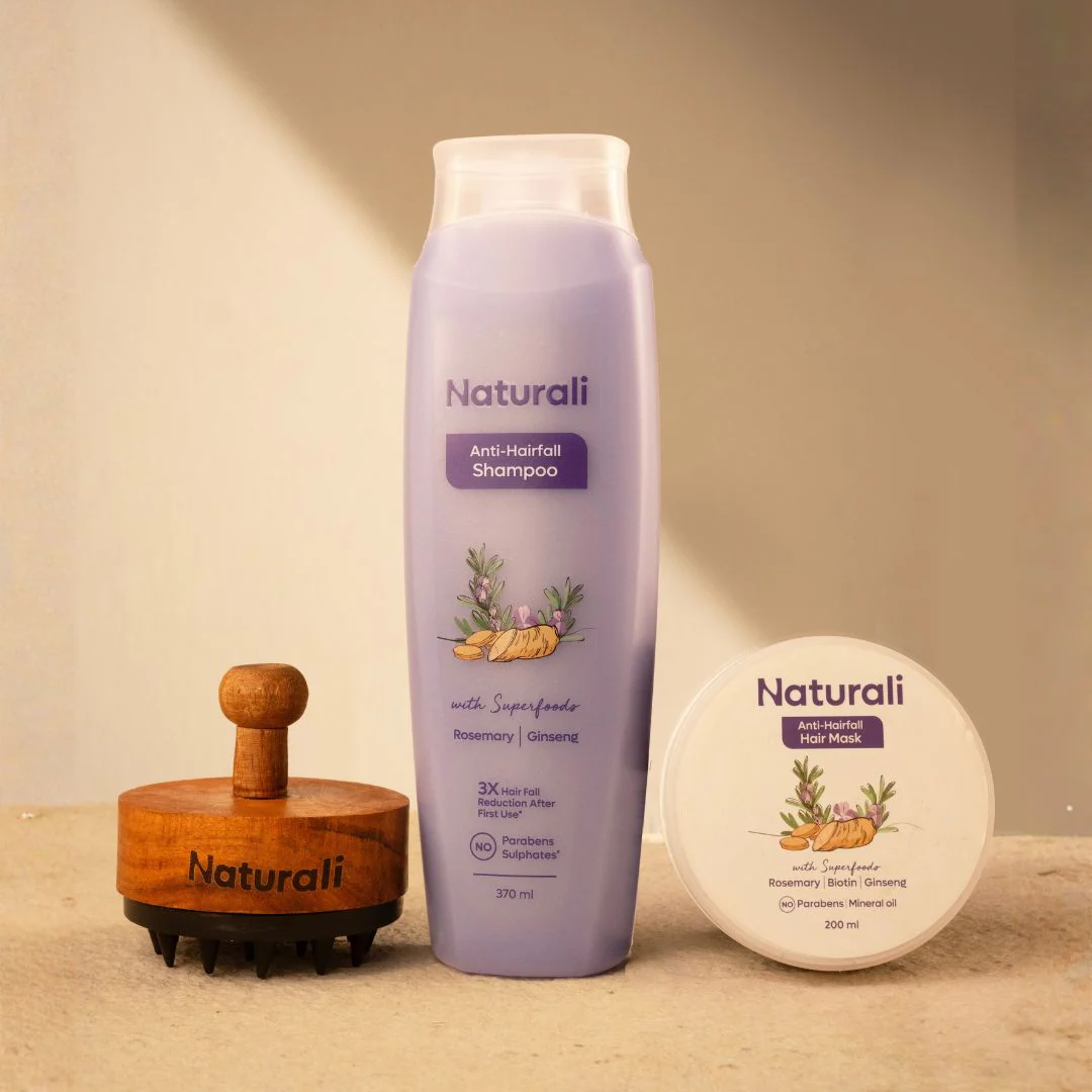 Naturali Rosemary Nourishment Combo - Anti-Hairfall Shampoo + Anti-Hairfall Hair Mask + Scalp Massager - Image 10