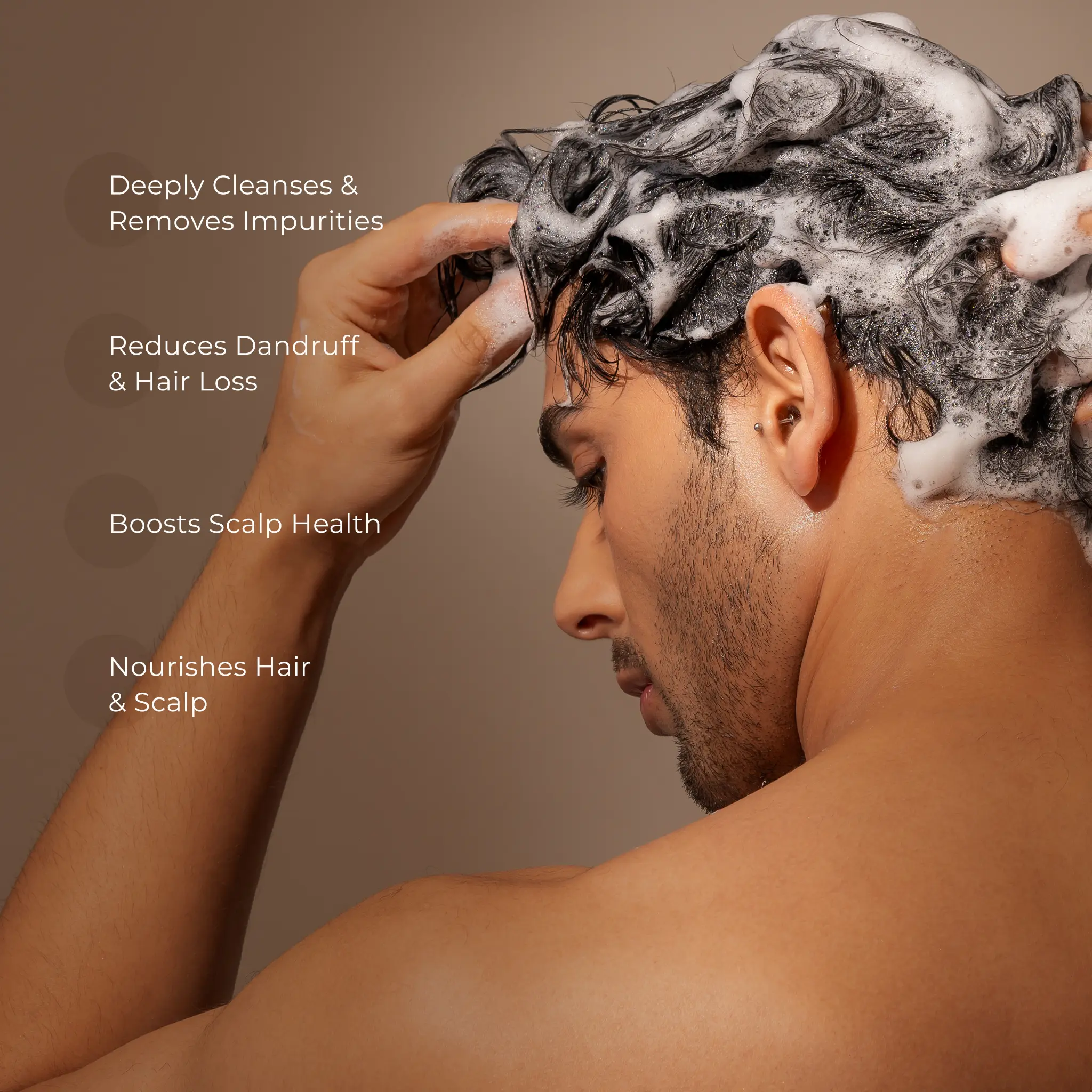 Naturali Scalp Clarifying Shampoo For Men With Green Tea, Hibiscus & Biotin - Image 3