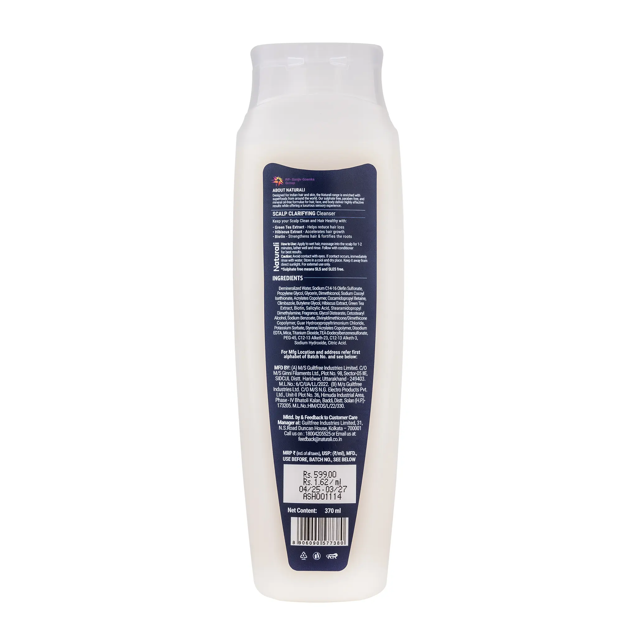 Naturali Scalp Clarifying Shampoo For Men With Green Tea, Hibiscus & Biotin - Image 7