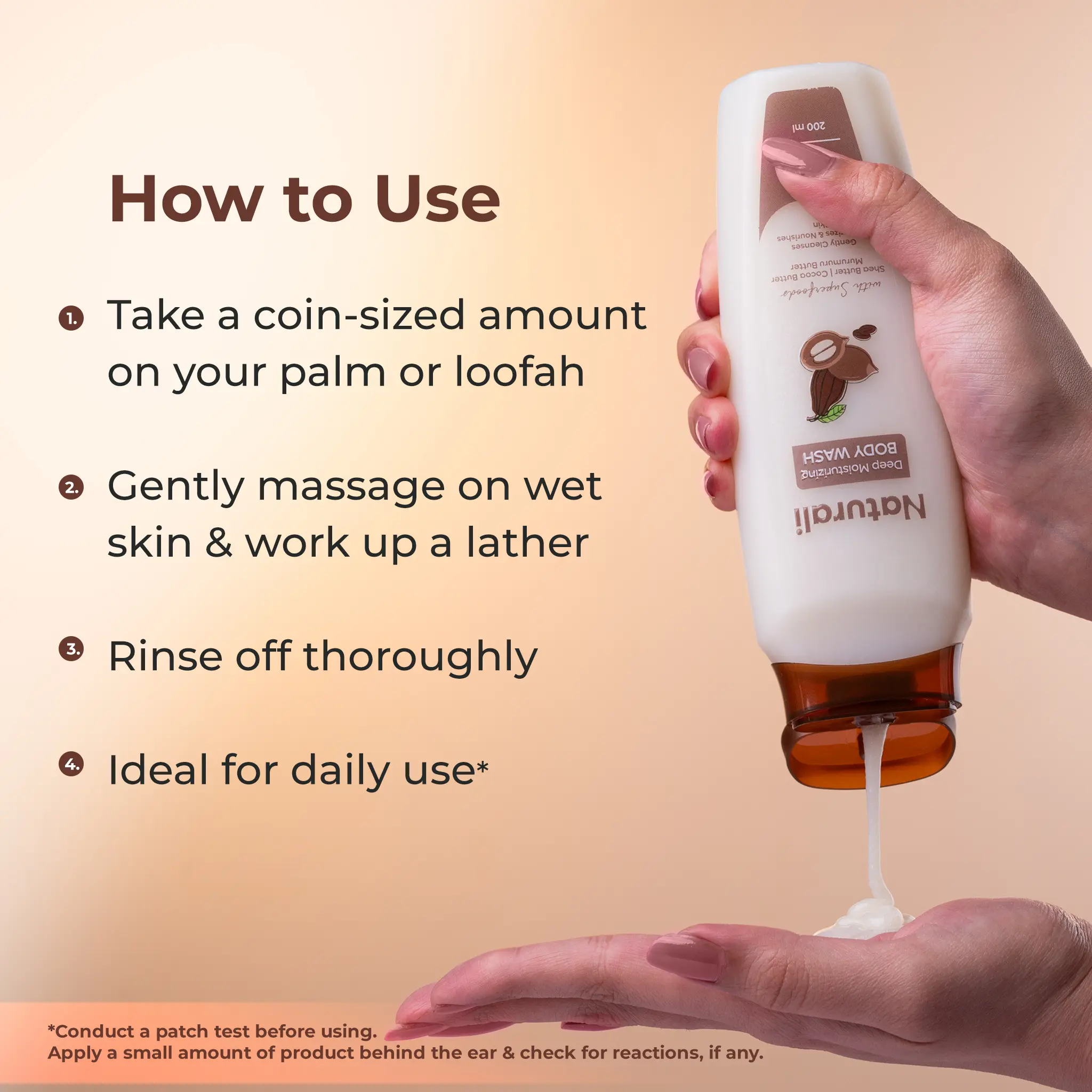 Naturali Shower Essentials - Deep Moisturising Body Wash + Loofah - Image 5