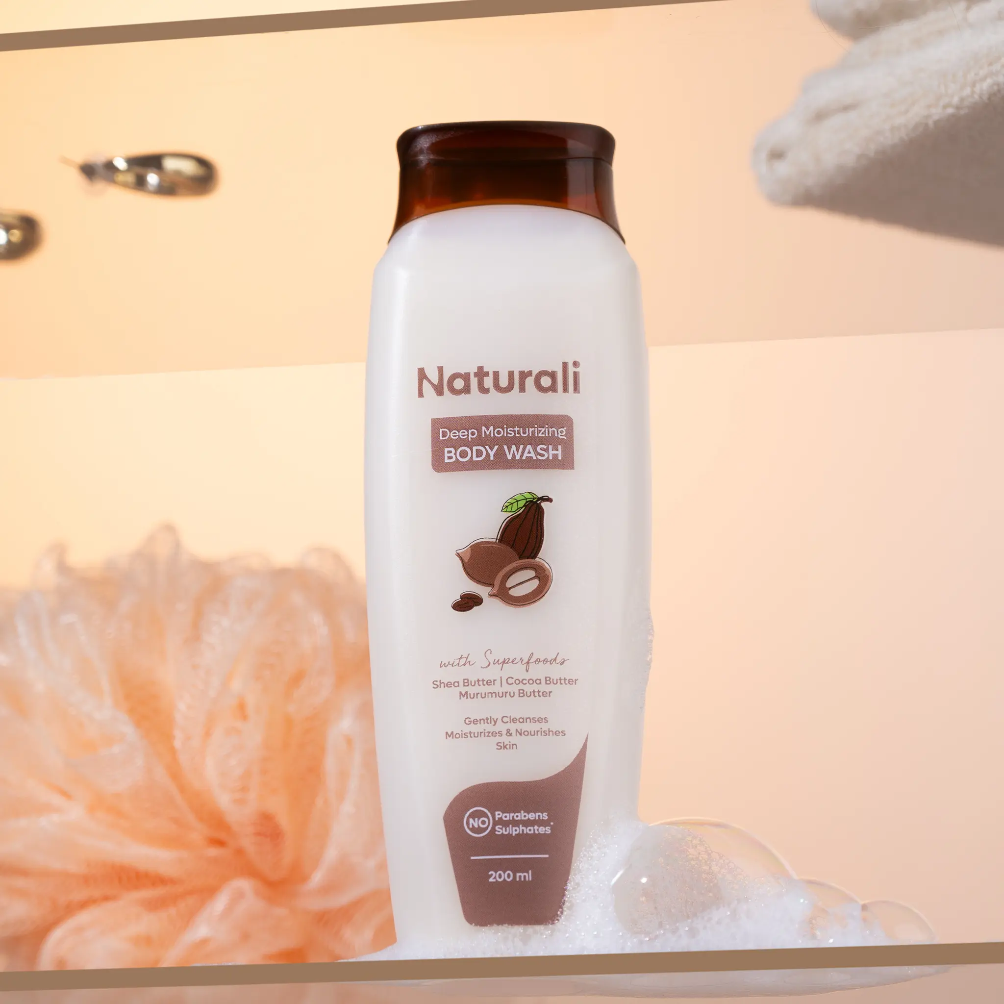 Naturali Shower Essentials - Deep Moisturising Body Wash + Loofah - Image 8