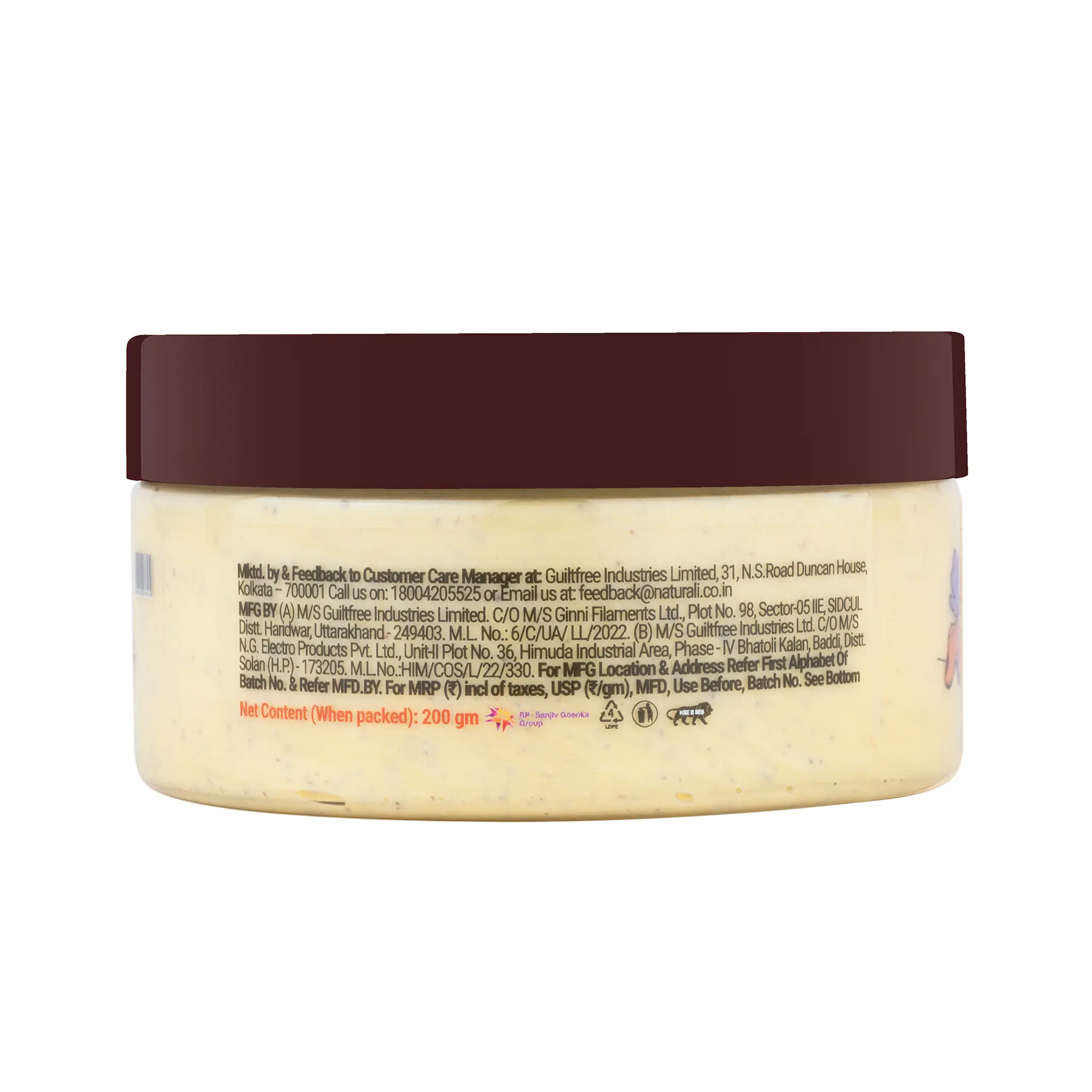 Naturali Ubtan Brightening Body Scrub With Saffron, Turmeric, Sandalwood Oil & Chickpeas - Image 9